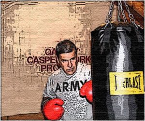 Punching bag workout used during the CASPER Fitness Program.