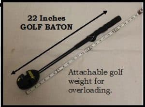 Golf baton for golf swing workout during off-season