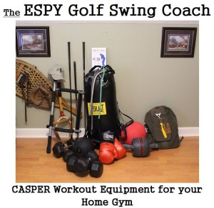 Equipment needed for a Golf Trainer Home Gym.