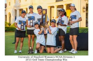 Congratulations to both the women’s golf teams of Univ. Baylor and Univ. of Stanford for a great competition in the final match play format golf tournament played at Concession Golf Course, in Bradenton, FL. This 2015 NCAA Golf tournament that was made for TV sports event, displaying classic golf swing machanics highlighting the caliber of competition in women’s sports.