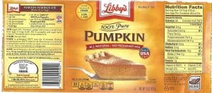 LIBBY'S Pumpkin Puree The Breakfast of Champions with a Weight Factor of 2.92